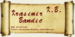 Krasimir Bandić vizit kartica